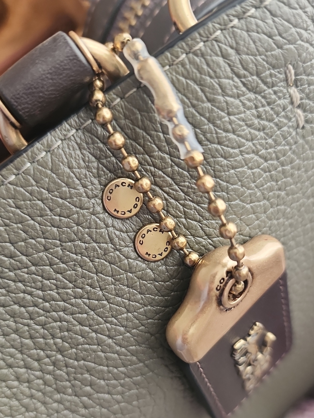 Coach Rogue 25 Army Green and Oxblood Colorblock - Picture 13 of 16